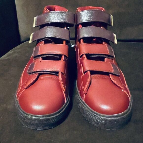 NEW NIKE BLAZER AC HIGH PREMIUM LEATHER STRAP Rust Red MENS 9.5 428926-600 - Picture 3 of 11